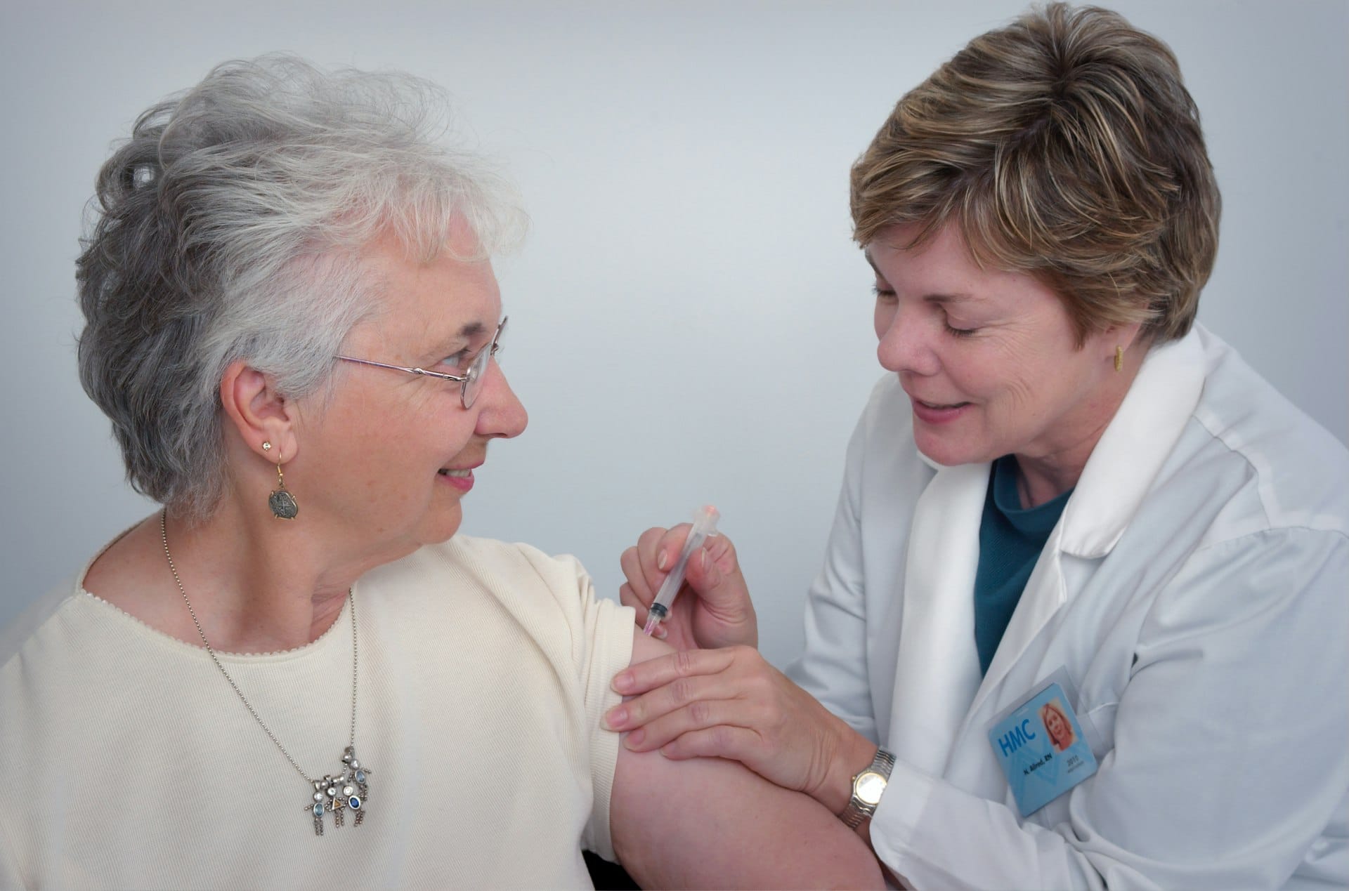 Senior rider receiving friendly care at a medical appointment